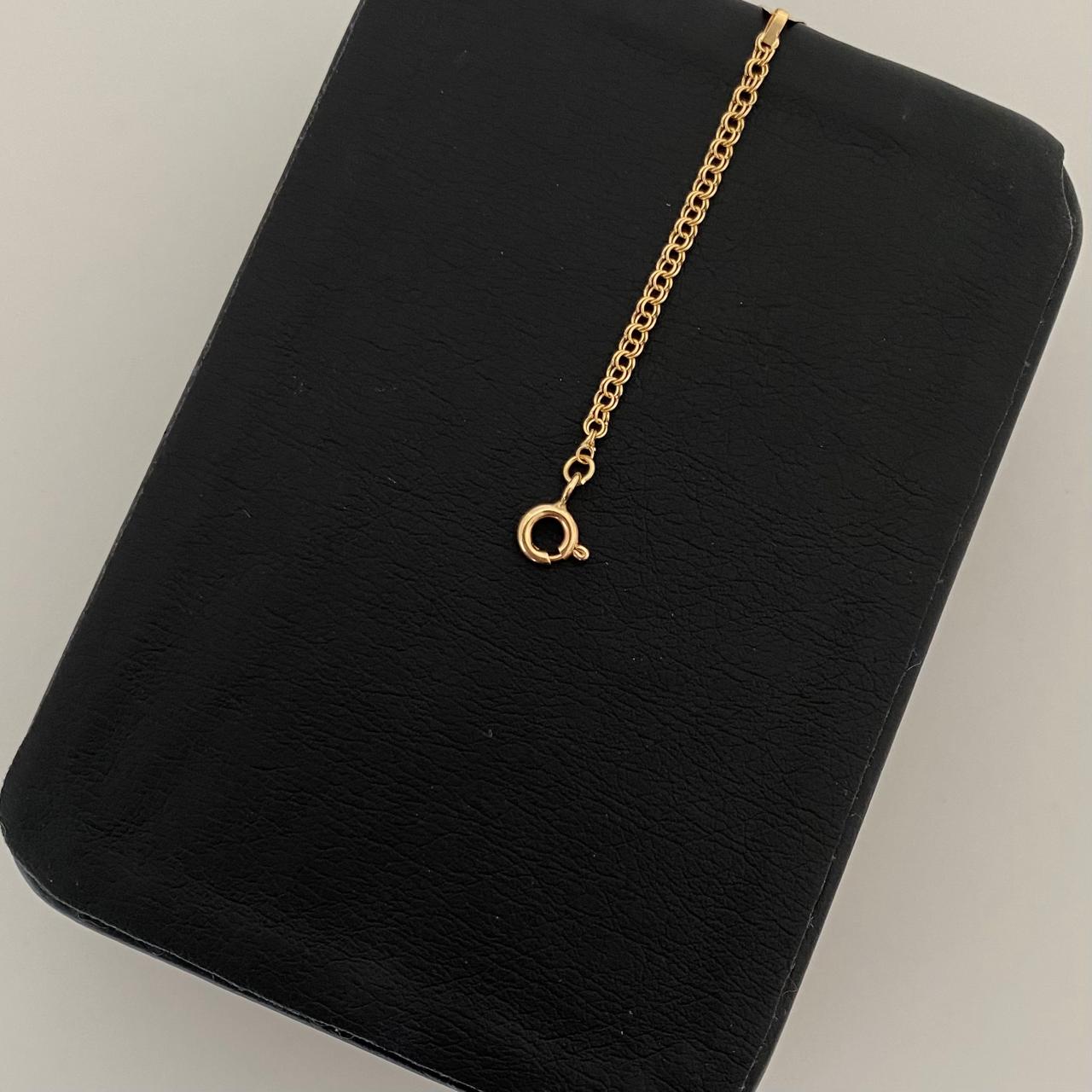 Pulso bebé placa semi rectangular aro seguido Oro amarillo 18k 1,30 Gr / 14 Cm  Broche 0,15